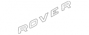Эмблема ROVER надпись двери багажника Land Rover Range Rover 18-21 черная