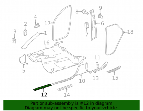Накладка порога внутренняя передняя левая Mercedes W164 ML беж