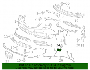 Парктроник передний Acura MDX 14-16 с кольцом