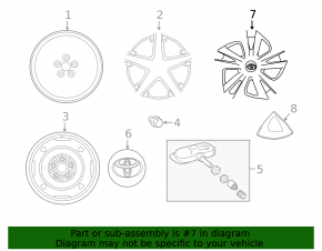 Колпак колесный R15 Toyota Prius 50 19-22