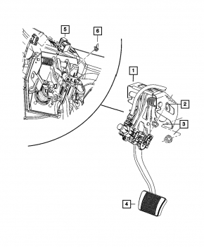 Педаль тормоза Chrysler 300 11-23