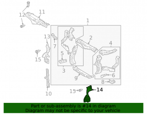 Deflector radiator stânga Lexus RX300 RX330 RX350 04-09
