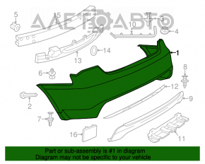 Bara spate goală Chrysler 200 4d 11-14 strânsă