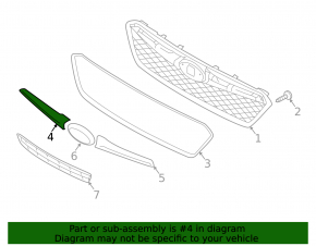 Grilă radiator dreapta pentru Subaru Impreza 17-19 GK cromată