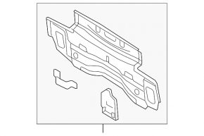 Задняя панель VW CC 08-17 2 части, черная