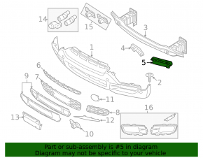 Крепление переднего бампера правое внешнее BMW X5 E70 07-10