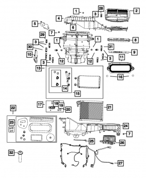 Проводка печки Jeep Grand Cherokee WL 21-26 long