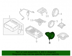 Динамик задней стойки левый Kia EV6 22-26 в обшивке арки, Meridian