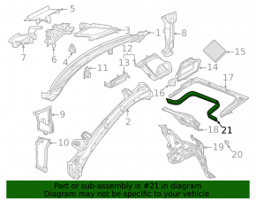 Уплотнитель решетки дворников Mercedes W167 GLE 350 450 20-26