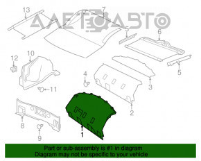 Полка задняя Chrysler 300 11-23 черн
