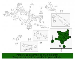 Цапфа задняя правая Subaru Outback 15-18