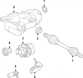 Задний дифференциал редуктор Volvo XC40 19-22 T5 передняя часть муфта