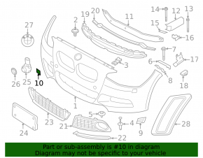 Заглушка буксировчоного крюка переднего бампера BMW 2 F22 14-21
