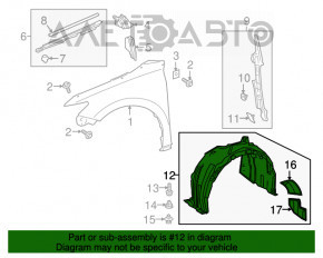 Подкрылок передний левый Toyota Camry v70 18-23 SE/XSE