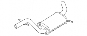 Выпускная трасса средняя часть VW Beetle 12-13 2.0T