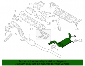 Выпускная трасса средняя часть VW Beetle 12-13 2.0T