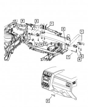 Крюк переднего бампера правый Jeep Compass 11-16