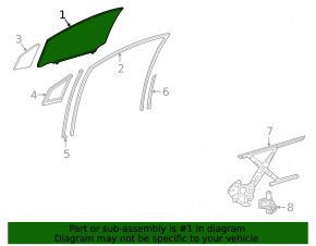 Стекло двери передней правой Toyota Prius 50 16-22