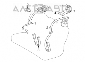 Ремень безопасности задний левый Toyota Camry v55 15-17 usa серый