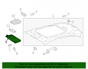Vizier dreapta pentru Lexus ES 22-25, alb