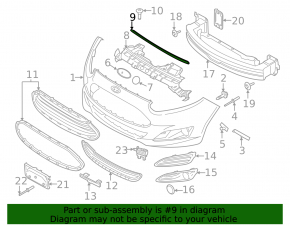 Уплотнитель капота Ford Fiesta 11-19