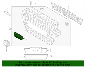 Эмблема решетки радиатора Audi Q3 8U 15-18