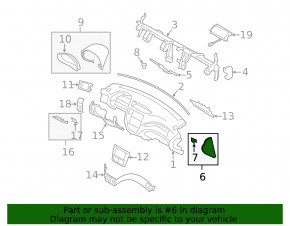 Накладка передней панели боковая левая Subaru Impreza WRX GH 09-13 черная