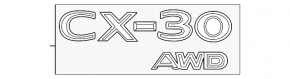 Эмблема надпись CX-30-23 AWD двери багажника Mazda CX-30 20-23