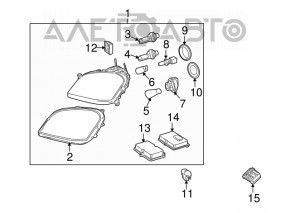 Фара передняя левая Mercedes W164 ML 05-08 галоген