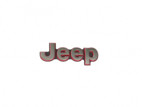 Эмблема JEEP двери багажника Jeep Grand Cherokee WK2 17-21 серая с красным