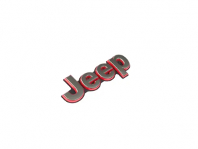 Эмблема JEEP двери багажника Jeep Grand Cherokee WK2 17-21 серая с красным