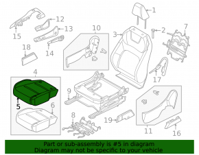 Пассажирское сидение Nissan Ariya 23-26 с airbag, механическое, подогрев, кожзам черный с вставкой алькантары