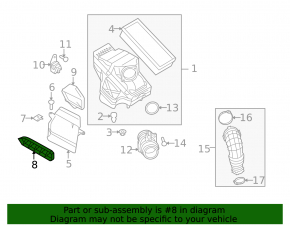 Grila de admisie a aerului Audi A4 B8 08-16 2.0T
