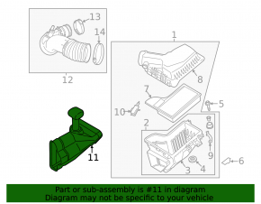 Воздухоприемник Ford Mustang mk6 15-23 2.3T