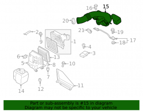 Воздуховод Subaru Outback 10-14 3.6