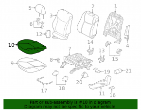 Водительское сидение Toyota Prius V 12-14 без airbag, велюр беж