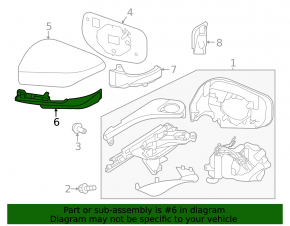 Capac oglindă laterală stânga inferioară Subaru Legacy 20-25