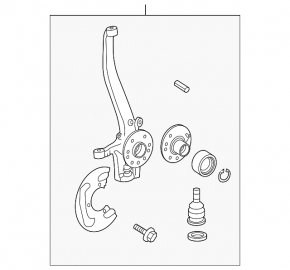 Цапфа со ступицей передняя левая Mercedes W164 ML