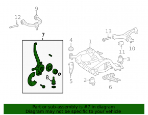 Цапфа со ступицей передняя левая Mercedes W164 ML