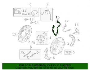 Датчик ABS задний левый Ford Fiesta 11-19