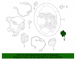 Кнопки управления на руле левые Ford C-max MK2 13-18 на подушке руля