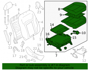 Пассажирское сидение Subaru Outback 15-17 без airbag, кожа беж