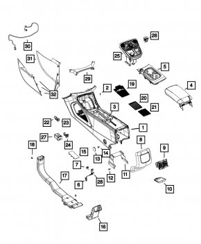 UF Media Module USB/AUX Chrysler 200 15-16
