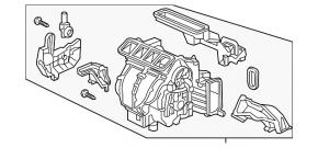 Корпус печки голый кондиционер Honda Accord 18-22 EX, EX-L, Touring