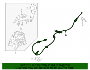 Трос коробки передач АКПП Ford Fiesta 11-19