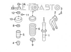 Пружина передняя левая BMW X5 E70 07-13