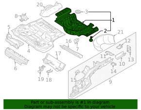 Корыто багажника VW Passat b8 16-19