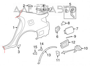 Лючок бензобака Lexus LS460 LS600h 07-17