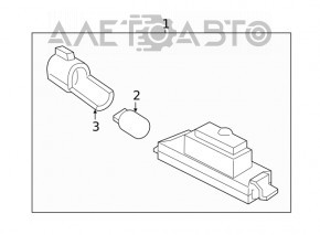 Подсветка номера заднего бампера правая Kia K5 21-26