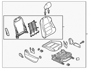 Пассажирское сидение Mazda 3 19-22 с airbag, механическое, подогрев, кожа черная, Japan built